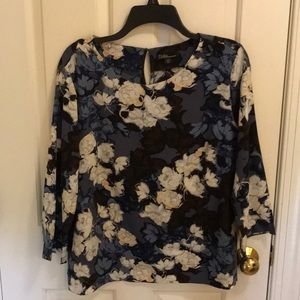 Dahlia floral blouse